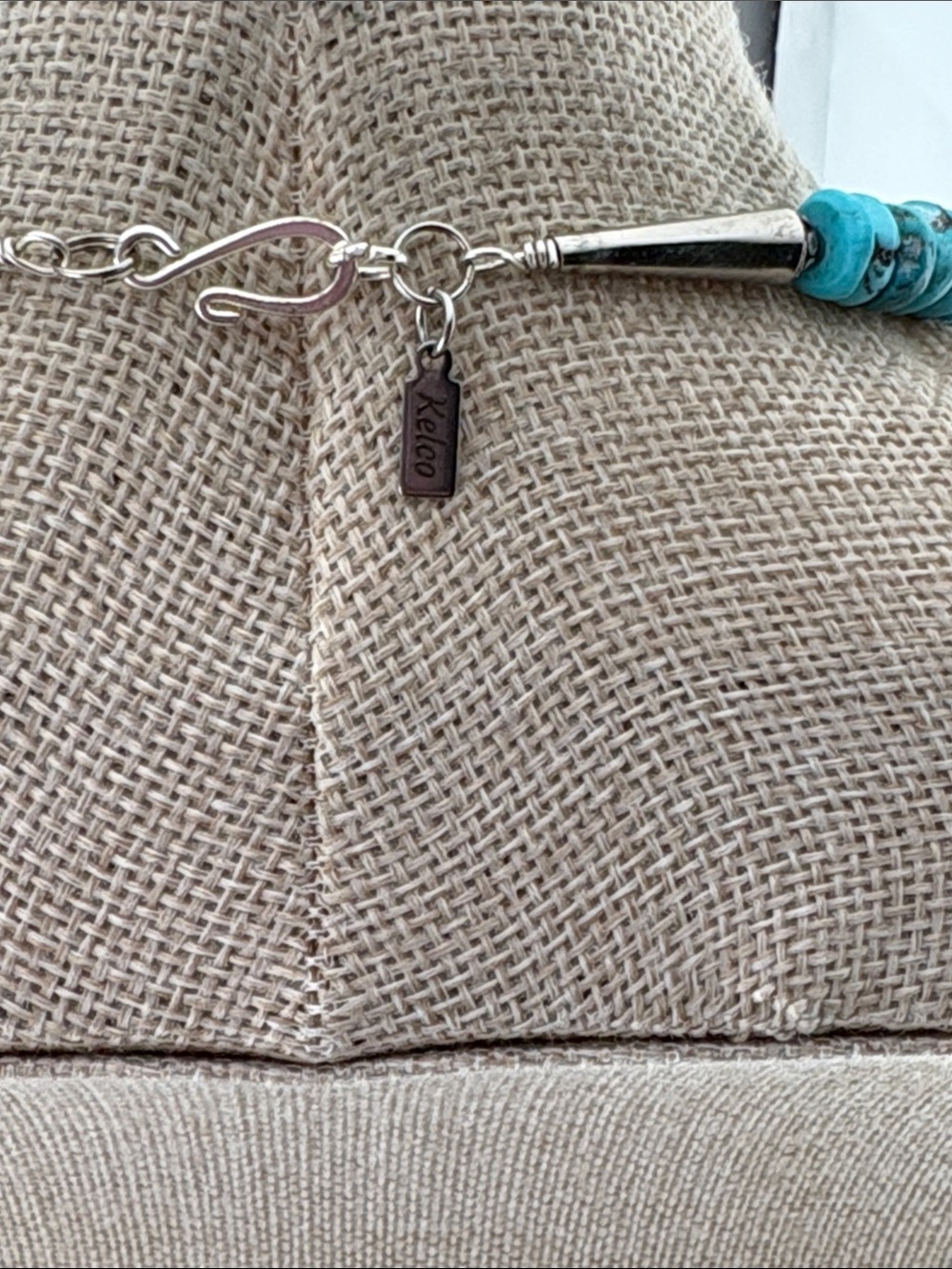 🧡 Spiny Oyster & Turquoise Heishi Necklace — 16” - Picture 2 of 7